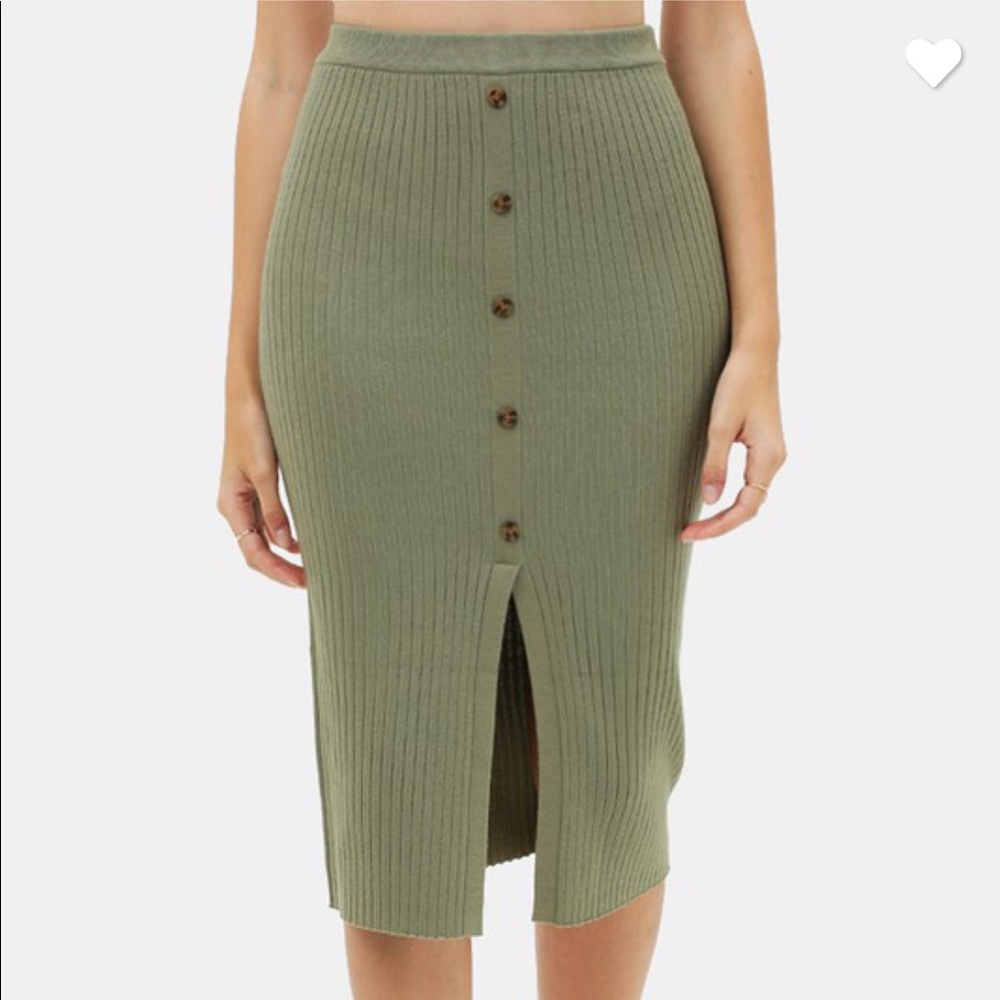 NWT Olive Green Sweater Skirt